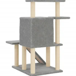 Maison Exclusive - Arbre à chat avec griffoirs en sisal gris clair 97 cm Discount