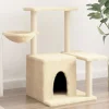 Maison Exclusive Arbres À Chat Et Jouets | - Arbre à chat avec griffoirs en sisal crème 83 cm