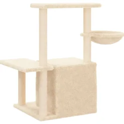 Maison Exclusive Arbres À Chat Et Jouets | - Arbre à chat avec griffoirs en sisal crème 83 cm