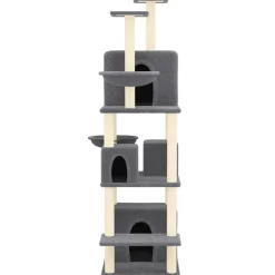 Maison Exclusive Arbres À Chat Et Jouets | - Arbre à chat avec griffoirs en sisal gris clair 119 cm
