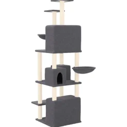 Maison Exclusive Arbres À Chat Et Jouets | - Arbre à chat avec griffoirs en sisal gris clair 119 cm