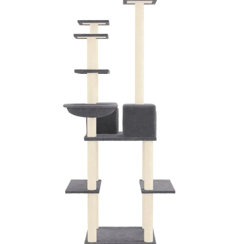 Maison Exclusive Arbres À Chat Et Jouets | - Arbre à chat avec griffoirs en sisal gris clair 154 cm