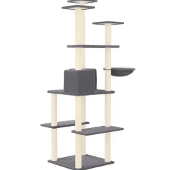 Maison Exclusive Arbres À Chat Et Jouets | - Arbre à chat avec griffoirs en sisal gris clair 154 cm