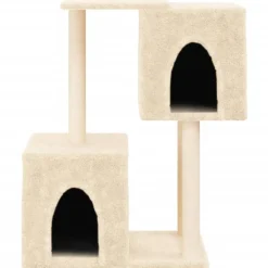 Maison Exclusive Arbres À Chat Et Jouets | - Arbre à chat avec griffoirs en sisal crème 82 cm