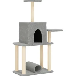 Maison Exclusive Arbres À Chat Et Jouets | - Arbre à chat avec griffoirs en sisal gris clair 122 cm
