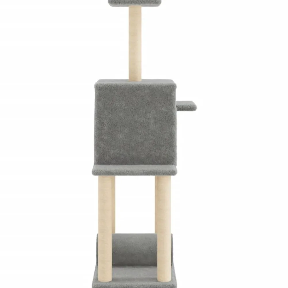 Maison Exclusive Arbres À Chat Et Jouets | - Arbre à chat avec griffoirs en sisal gris clair 122 cm