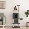 Maison Exclusive - Arbre à chat avec griffoirs en sisal gris foncé 153 cm New