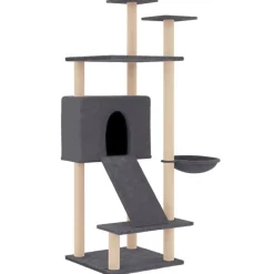 Maison Exclusive Arbres À Chat Et Jouets | - Arbre à chat avec griffoirs en sisal gris foncé 183 cm