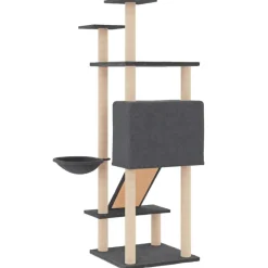 Maison Exclusive - Arbre à chat avec griffoirs en sisal gris foncé 153 cm New