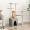 Maison Exclusive Arbres À Chat Et Jouets | - Arbre à chat avec griffoirs en sisal gris clair 123 cm