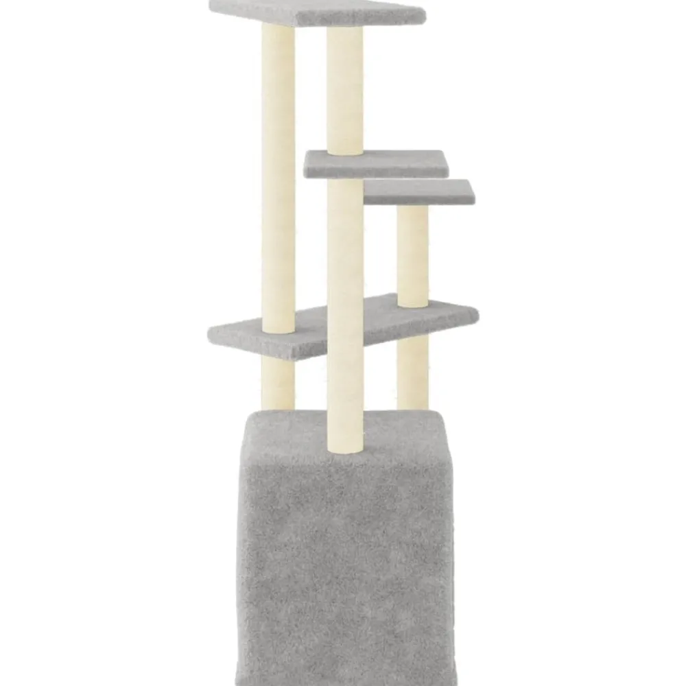 Maison Exclusive Arbres À Chat Et Jouets | - Arbre à chat avec griffoirs en sisal gris clair 123 cm