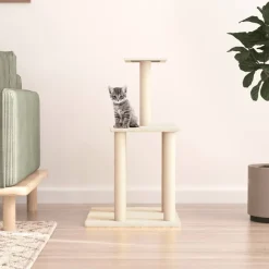 Maison Exclusive - Arbre à chat avec griffoirs en sisal crème 85,5 cm Sale