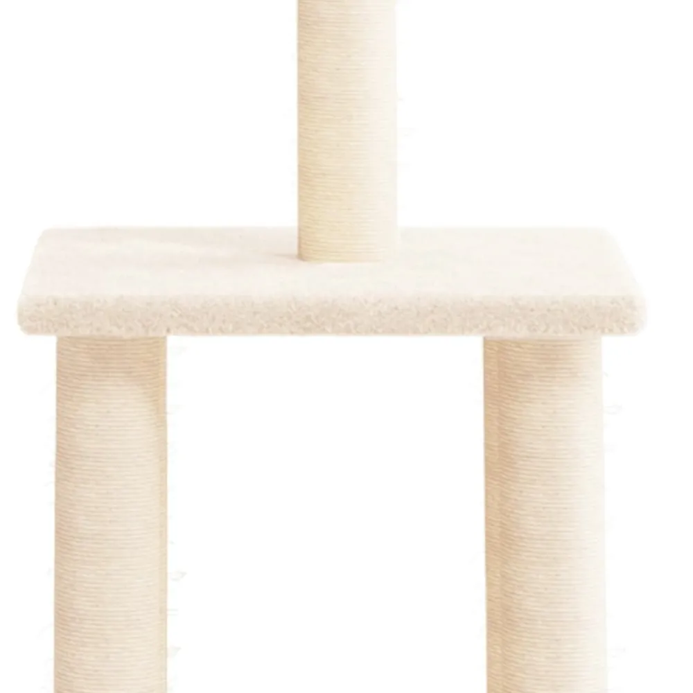 Maison Exclusive Arbres À Chat Et Jouets | - Arbre à chat avec griffoirs en sisal crème 168 cm