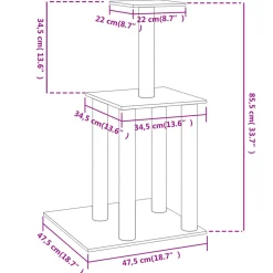 Maison Exclusive Arbres À Chat Et Jouets | - Arbre à chat avec griffoirs en sisal crème 168 cm