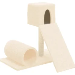 Maison Exclusive Arbres À Chat Et Jouets | - Arbre à chat avec griffoir en sisal crème 59 cm