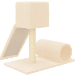 Maison Exclusive Arbres À Chat Et Jouets | - Arbre à chat avec griffoir en sisal crème 59 cm