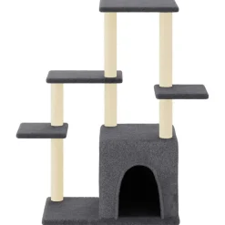 Maison Exclusive - Arbre à chat avec griffoirs en sisal gris foncé 97,5 cm Outlet