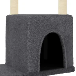 Maison Exclusive - Arbre à chat avec griffoirs en sisal gris foncé 97,5 cm Outlet