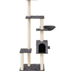 Maison Exclusive - Arbre à chat avec griffoirs en sisal gris foncé 142 cm Best