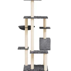 Maison Exclusive - Arbre à chat avec griffoirs en sisal gris foncé 142 cm Best