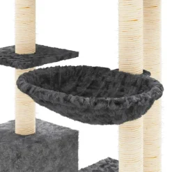Maison Exclusive - Arbre à chat avec griffoirs en sisal gris foncé 142 cm Best