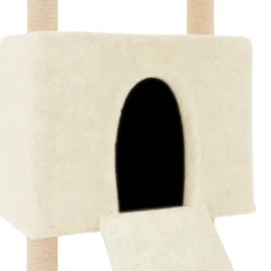 Maison Exclusive Arbres À Chat Et Jouets | - Arbre à chat avec griffoirs en sisal crème 133 cm