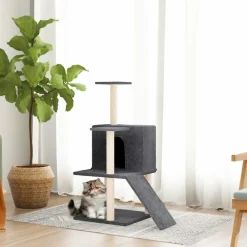 Maison Exclusive Arbres À Chat Et Jouets | - Arbre à chat avec griffoirs en sisal gris foncé 166 cm