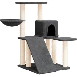 Maison Exclusive Arbres À Chat Et Jouets | - Arbre à chat avec griffoirs en sisal gris foncé 166 cm