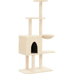 Maison Exclusive - Arbre à chat avec griffoirs en sisal crème 145 cm Best