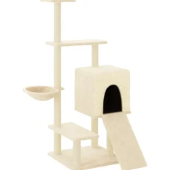Maison Exclusive - Arbre à chat avec griffoirs en sisal crème 130,5 cm Best