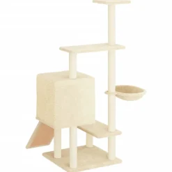 Maison Exclusive - Arbre à chat avec griffoirs en sisal crème 130,5 cm Best