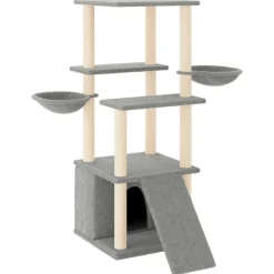 Maison Exclusive - Arbre à chat avec griffoirs en sisal gris clair 133 cm Sale