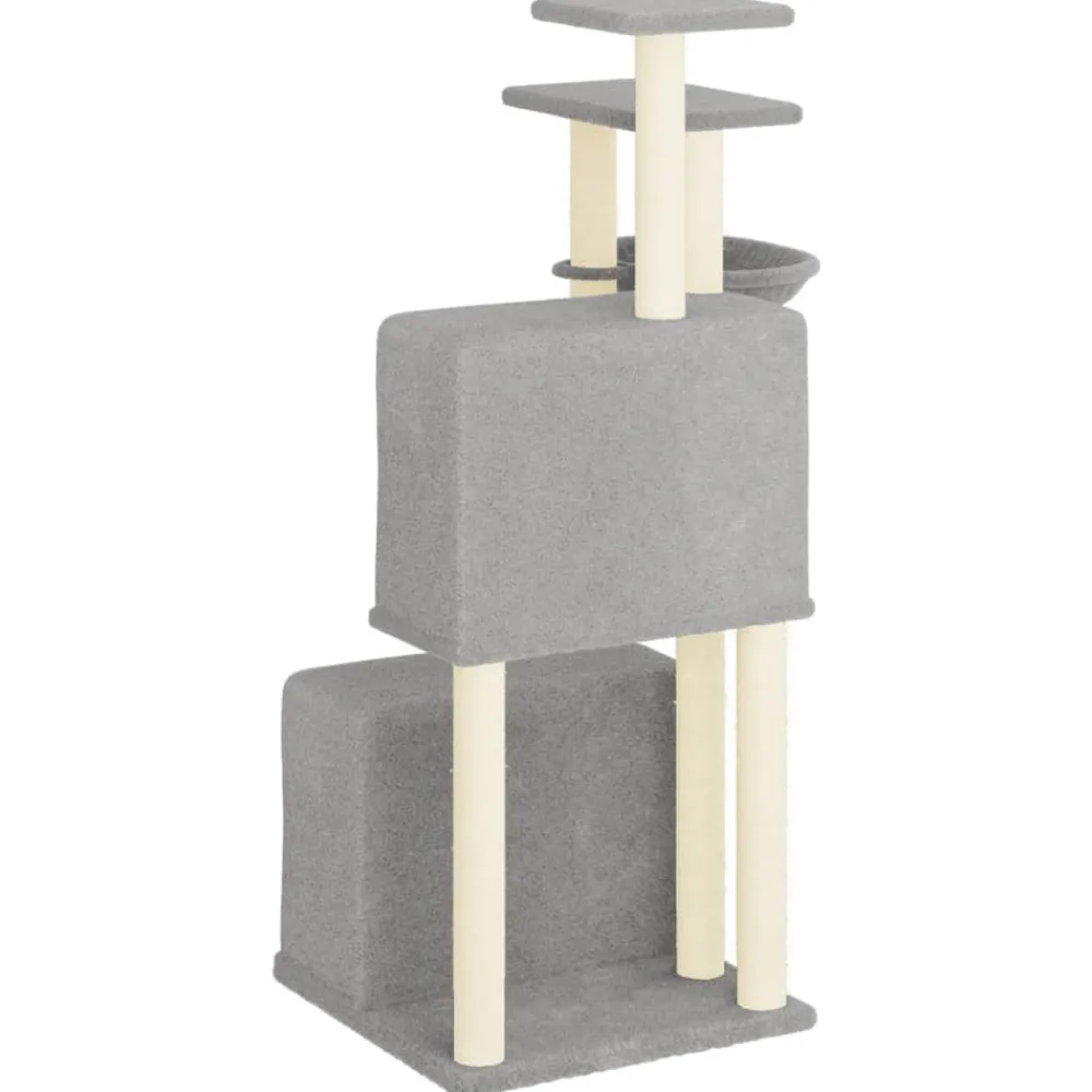 Maison Exclusive Arbres À Chat Et Jouets | - Arbre à chat avec griffoirs en sisal gris clair 122 cm