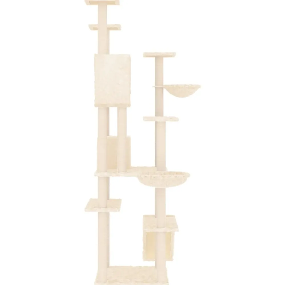 Maison Exclusive Arbres À Chat Et Jouets | - Arbre à chat avec griffoirs en sisal crème 119 cm