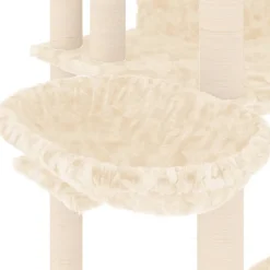Maison Exclusive Arbres À Chat Et Jouets | - Arbre à chat avec griffoirs en sisal crème 119 cm