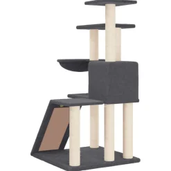 Maison Exclusive Arbres À Chat Et Jouets | - Arbre à chat avec griffoirs en sisal gris clair 110 cm