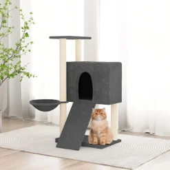 Maison Exclusive - Arbre à chat avec griffoirs en sisal gris foncé 96 cm Outlet
