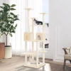 Maison Exclusive Arbres À Chat Et Jouets | - Arbre à chat avec griffoirs en sisal gris clair 142 cm