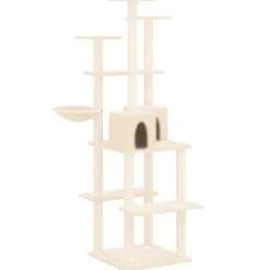 Maison Exclusive - Arbre à chat avec griffoirs en sisal crème 167 cm Clearance