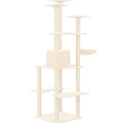Maison Exclusive Arbres À Chat Et Jouets | - Arbre à chat avec griffoirs en sisal gris clair 142 cm