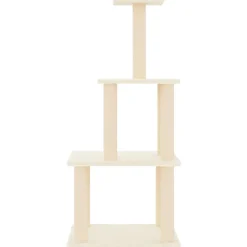 Maison Exclusive Arbres À Chat Et Jouets | - Arbre à chat avec griffoirs en sisal crème 111 cm
