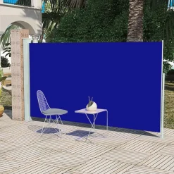 Maison Exclusive - Auvent latéral rétractable de patio 160x300 cm bleu Outlet
