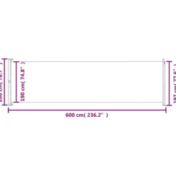 Maison Exclusive Parasols, Voiles D’Ombrage | - Auvent latéral rétractable de patio 220x300 cm noir