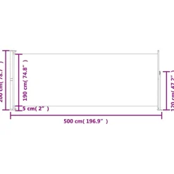 Maison Exclusive Parasols, Voiles D’Ombrage | - Auvent latéral rétractable de patio 160x500 cm bleu
