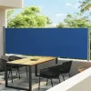 Maison Exclusive - Auvent latéral rétractable de patio 140x600 cm bleu Best