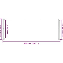 Maison Exclusive Parasols, Voiles D’Ombrage | - Auvent latéral rétractable de patio 170x300 cm bleu
