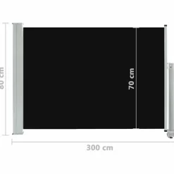 Maison Exclusive - Auvent latéral rétractable de patio 80x300 cm noir Online