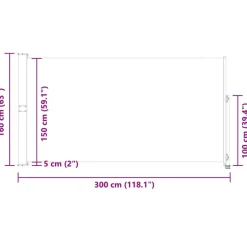 Maison Exclusive - Auvent latéral rétractable de patio 160x300 cm bleu Clearance