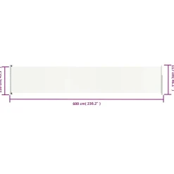 Maison Exclusive Parasols, Voiles D’Ombrage | - Auvent latéral rétractable de patio 140x600 cm rouge