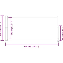 Maison Exclusive Parasols, Voiles D’Ombrage | - Auvent latéral rétractable de patio 160x600 cm crème